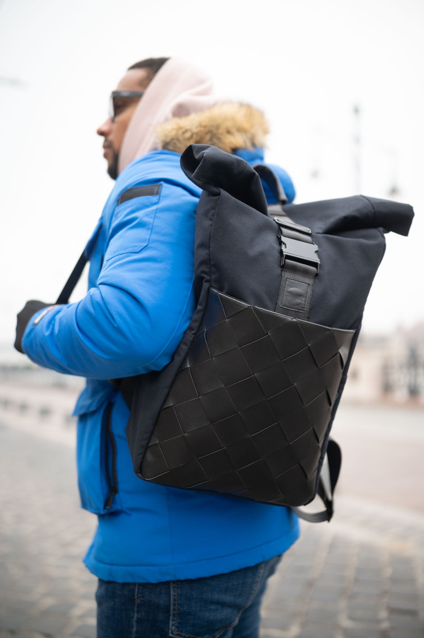 SUMMIT Roll Top Backpack-Black - theabags