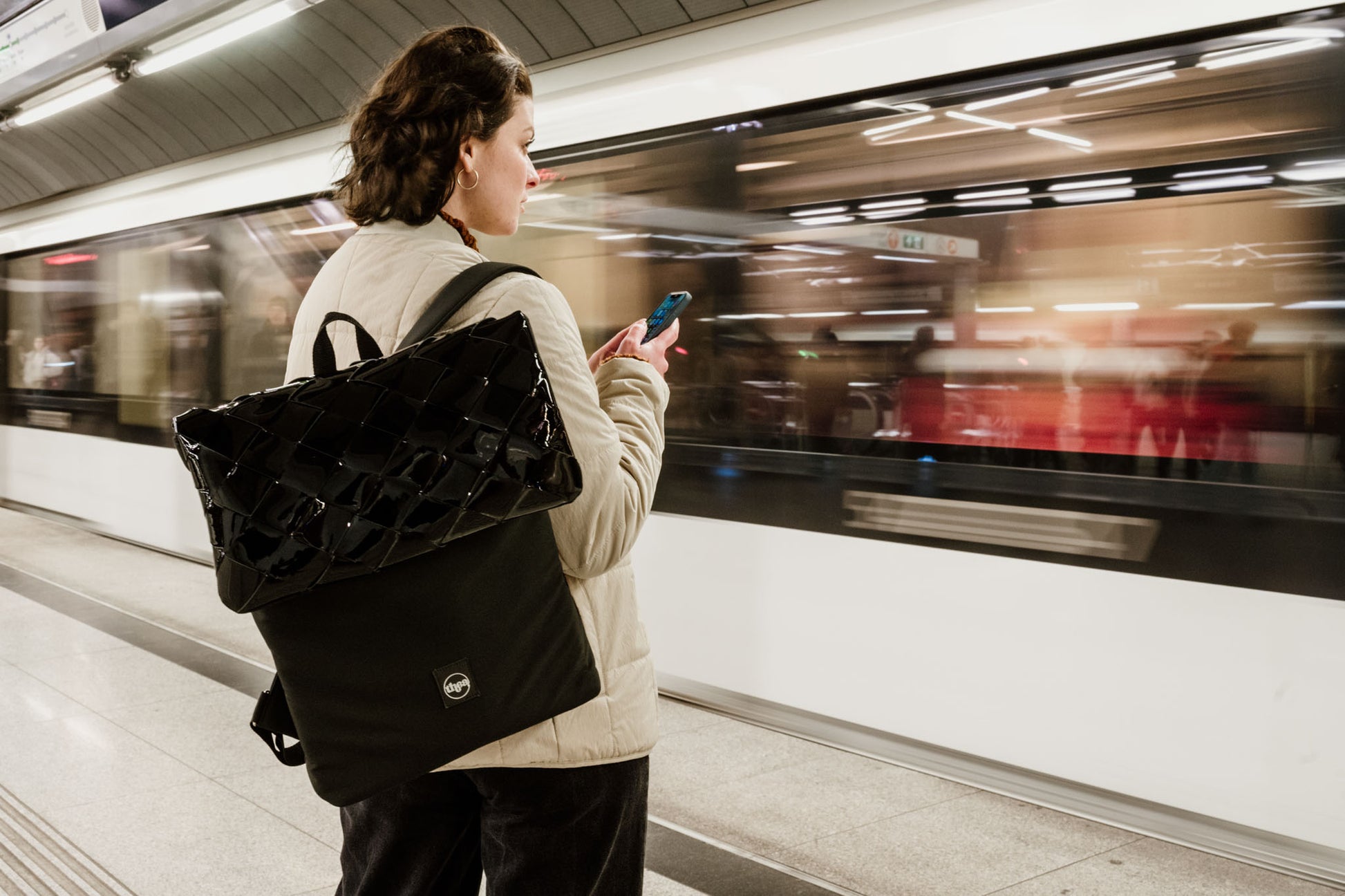 VENOM Backpack-Black Patent Leather - theabags