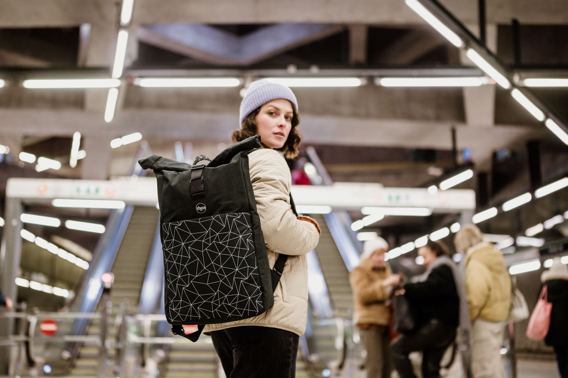 SUMMIT Roll Top Backpack-Geometry - theabags
