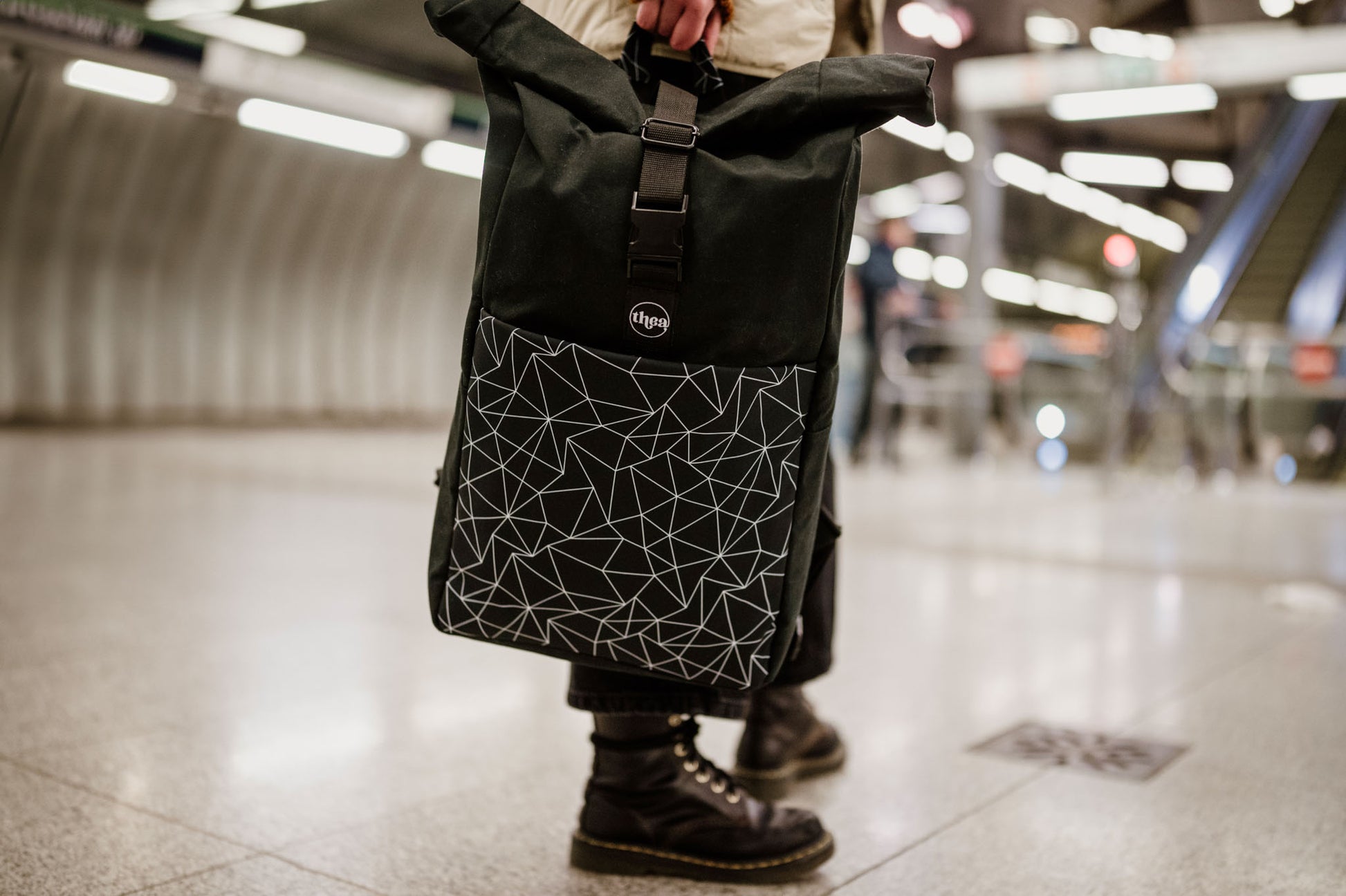 SUMMIT Roll Top Backpack-Geometry - theabags