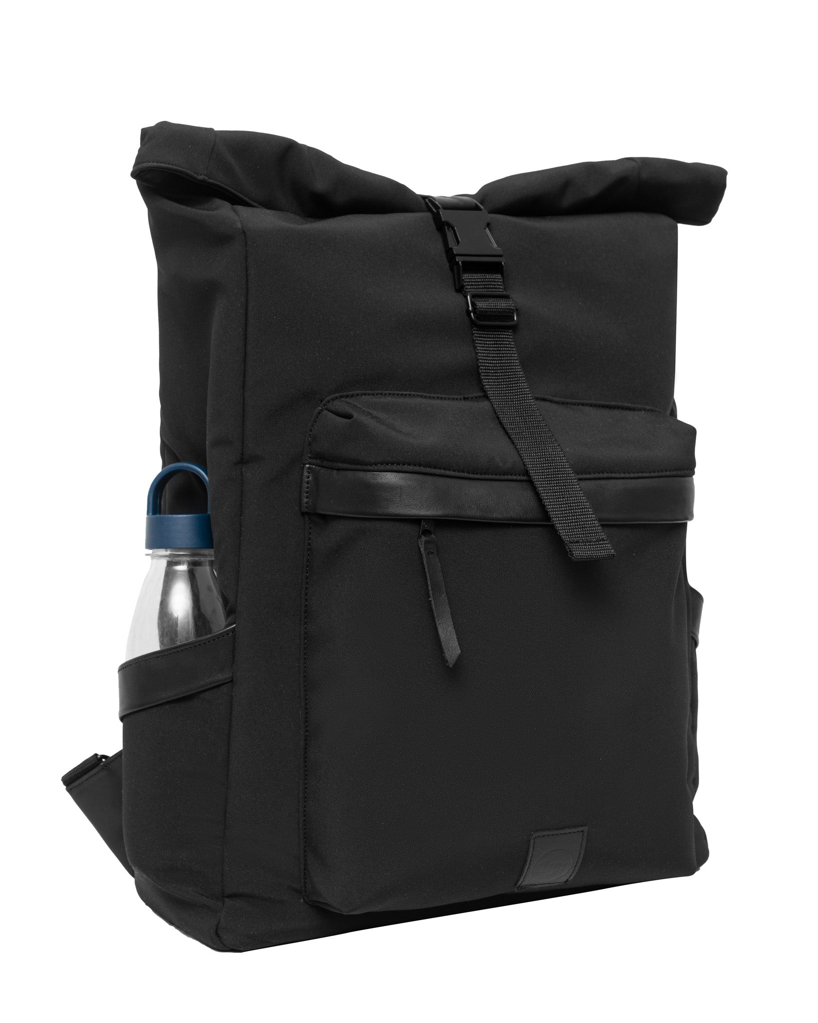 HUNTER Roll Top Backpack-Black - theabags