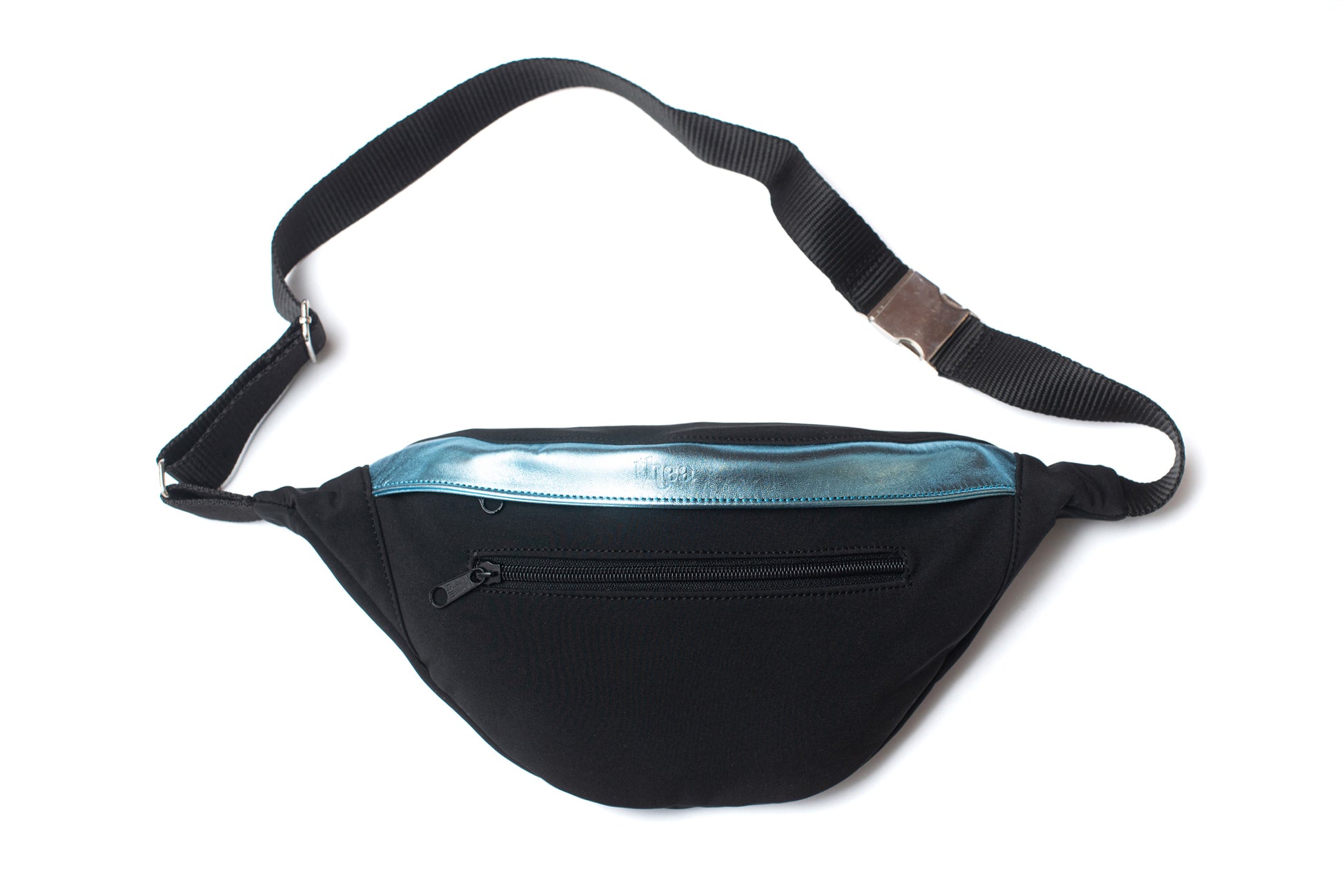 MESMERIZE Bum Bag-Black-Turquoise - theabags