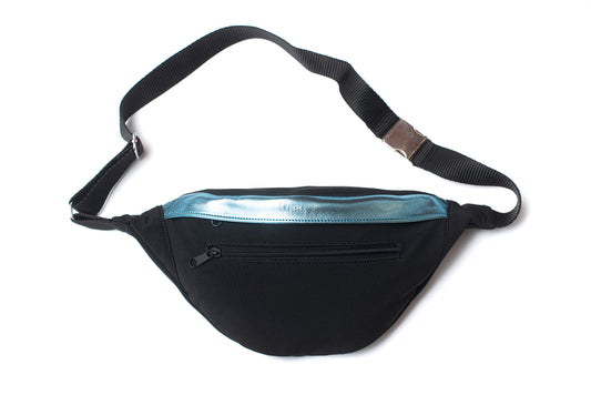 MESMERIZE Bum Bag-Black-Turquoise - theabags