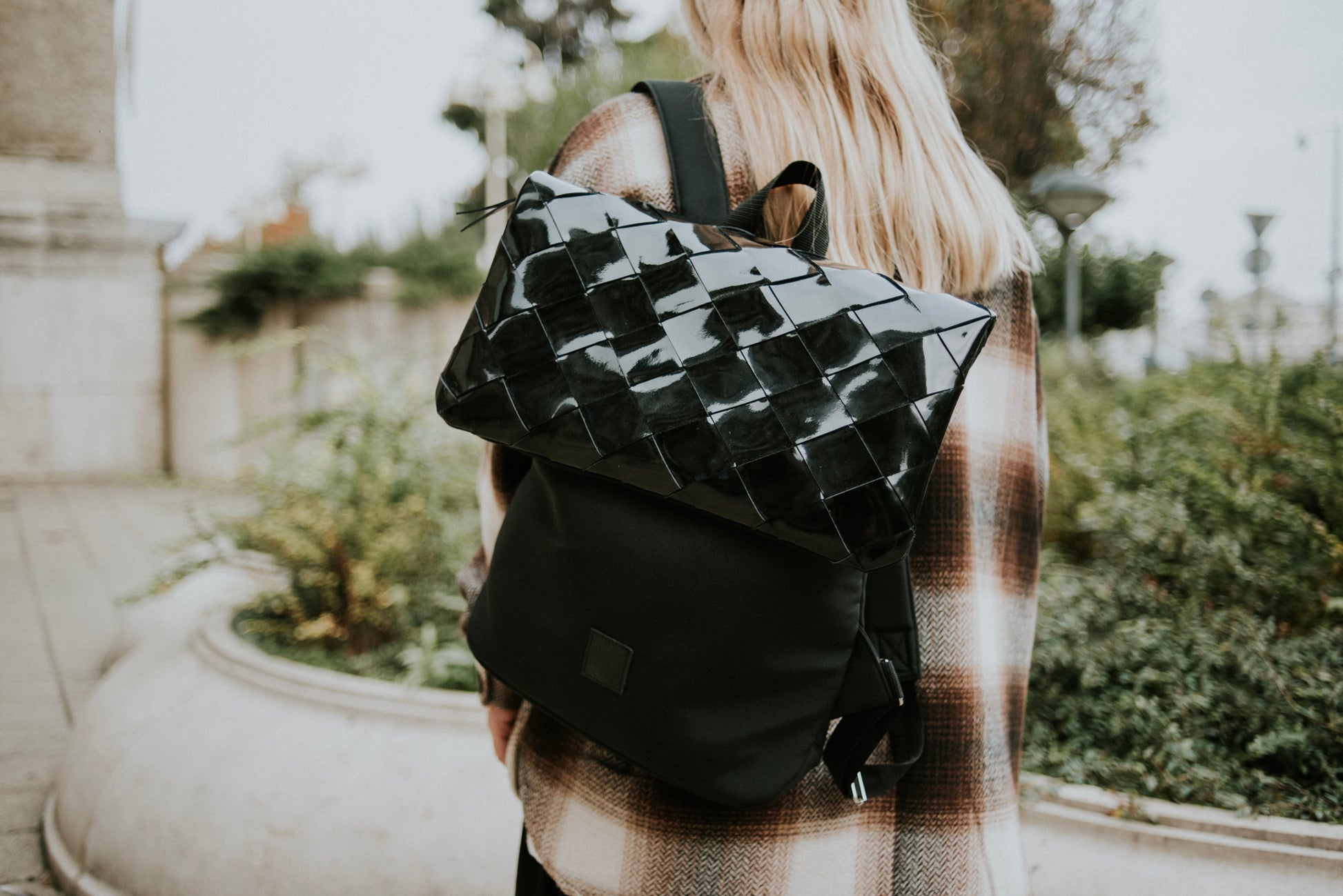 VENOM Backpack-Black Patent Leather - theabags